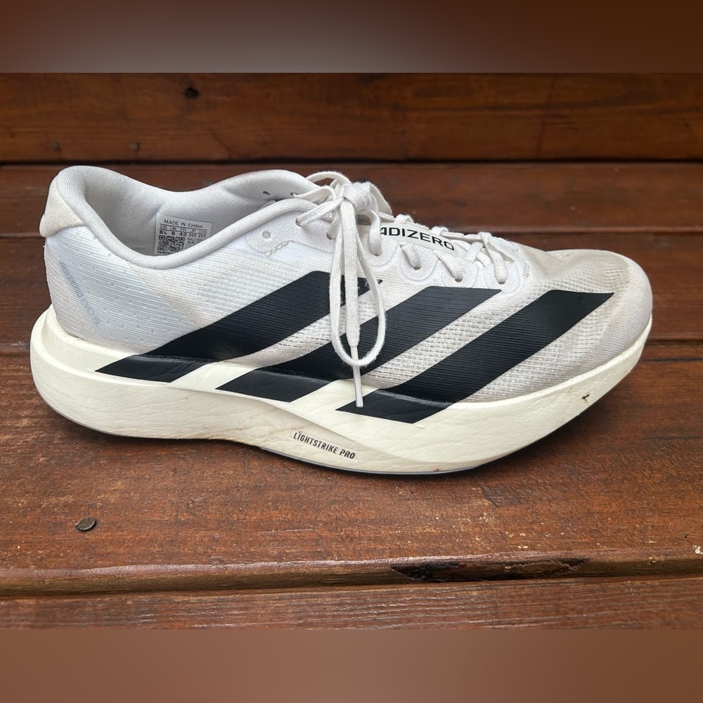 Adidas EVO SL. Men’s size 8.5. Around 80 miles. Original, not the woven update.